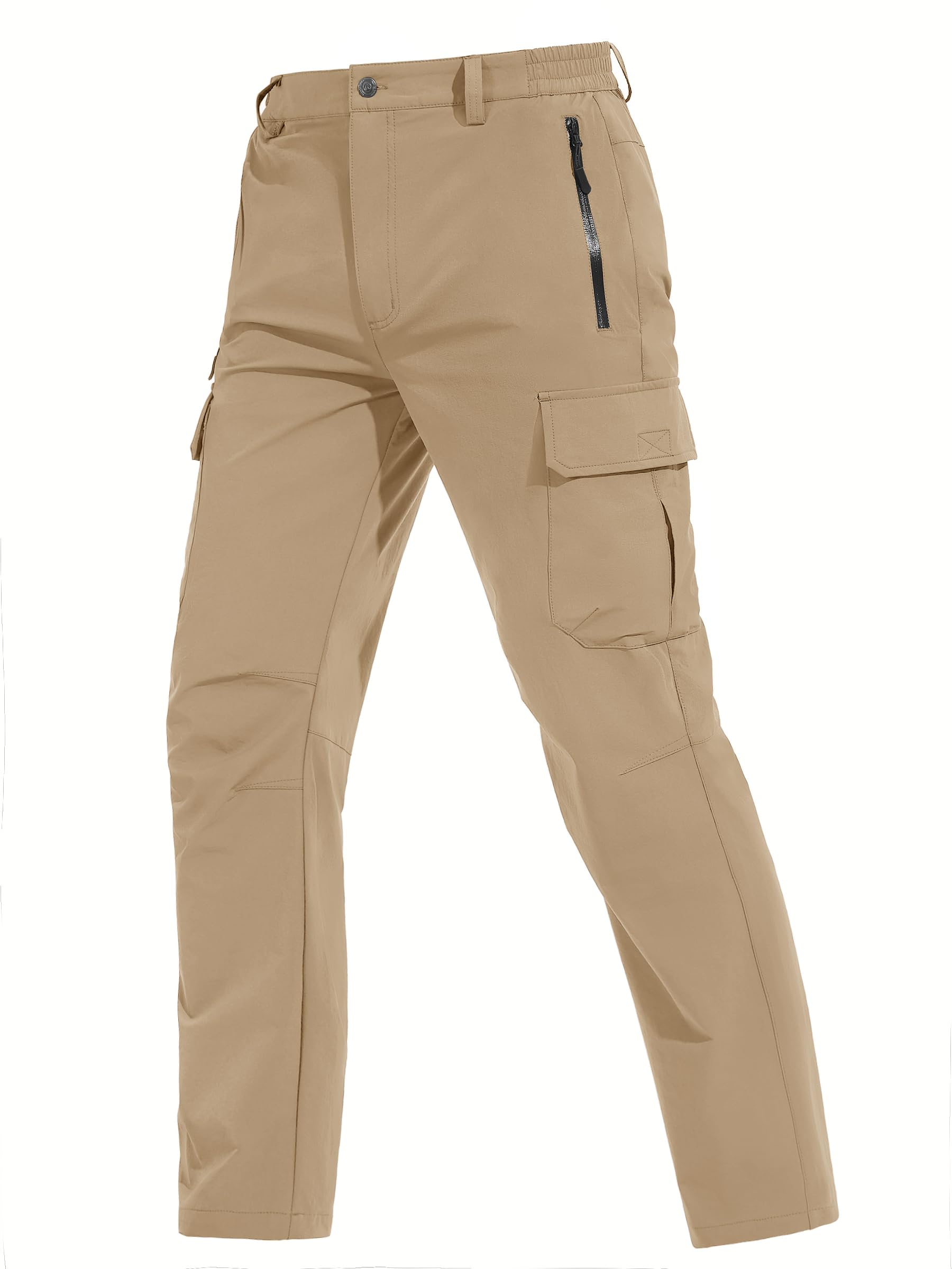 TACVASEN Men's Cargo Pants - 5-Pocket Water-Resistant Quick-Dry Ripstop Stretch Pants for Hiking, Work & Travel | Lightweight Outdoor Adventure & Casual Wear