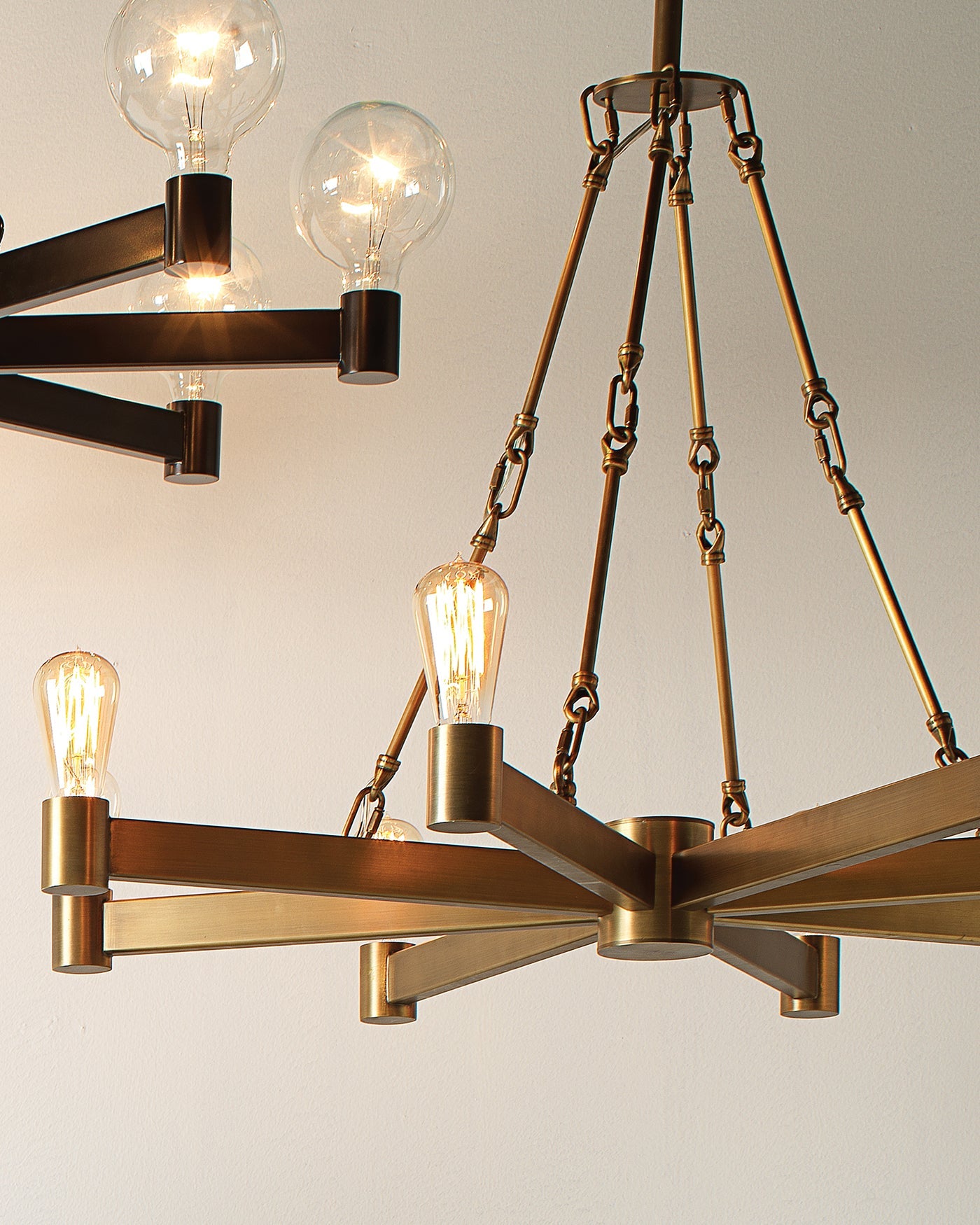 Manchester 8-Light Chandelier in Antique Brass - Elegant Dining Room Lighting Fixture for Farmhouse & Traditional Decor