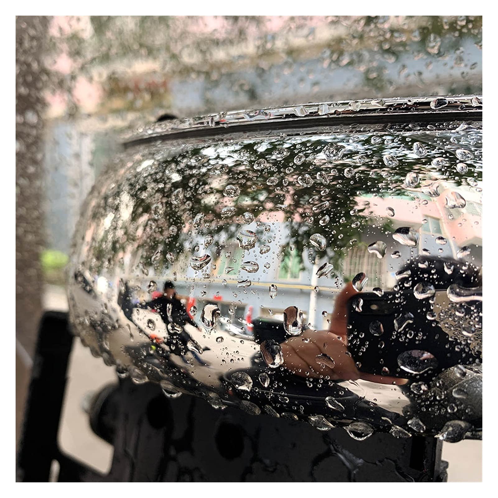 180+ Degree Wide Angle Blind Spot Motorcycle Windscreen Mirror - Safety Auxiliary Rearview Mirror for BMW - Perfect for Highway Riding & Lane Changing