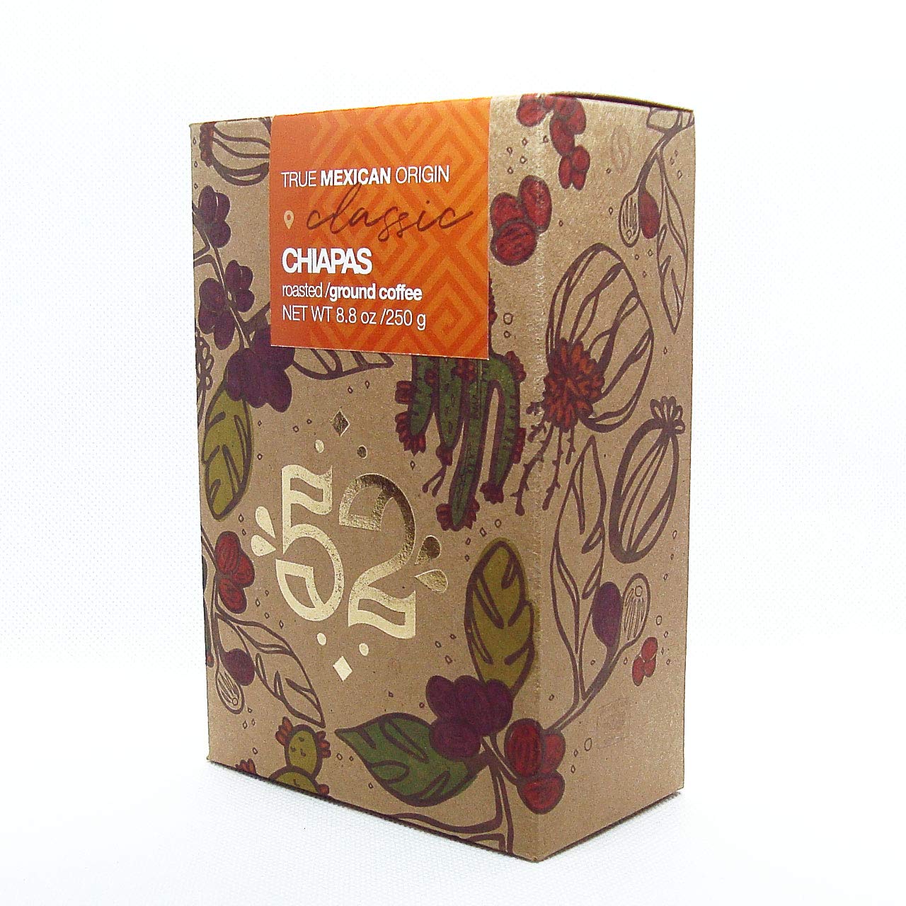 Premium Artisan Mexican Coffee - 52 CLASSIC Ground Coffee from Chiapas | Rich Flavor for Home Brewing, Office Use & Gifts
