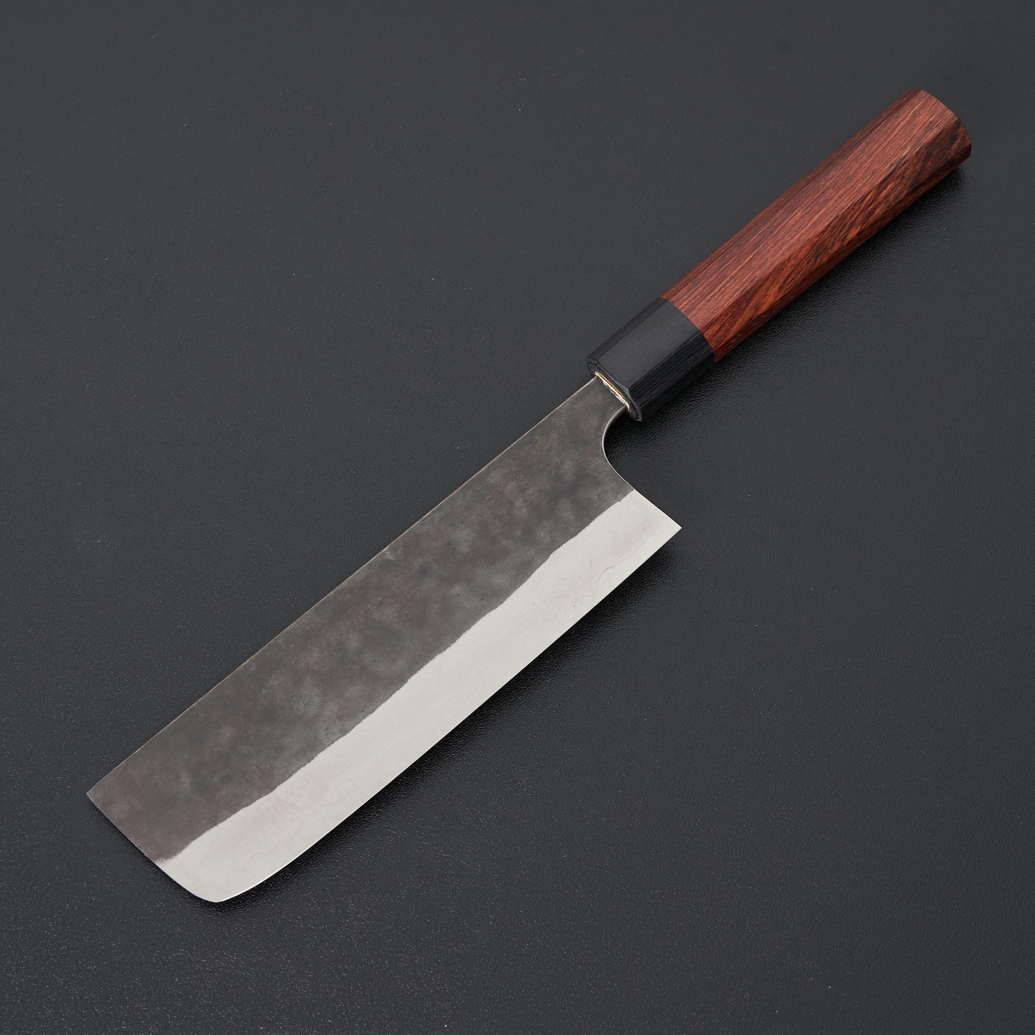 Makoto White #2 Rosewood Nakiri Knife 170mm - Japanese Vegetable & Herb Chopping Knife for Professional Chefs & Home Cooking