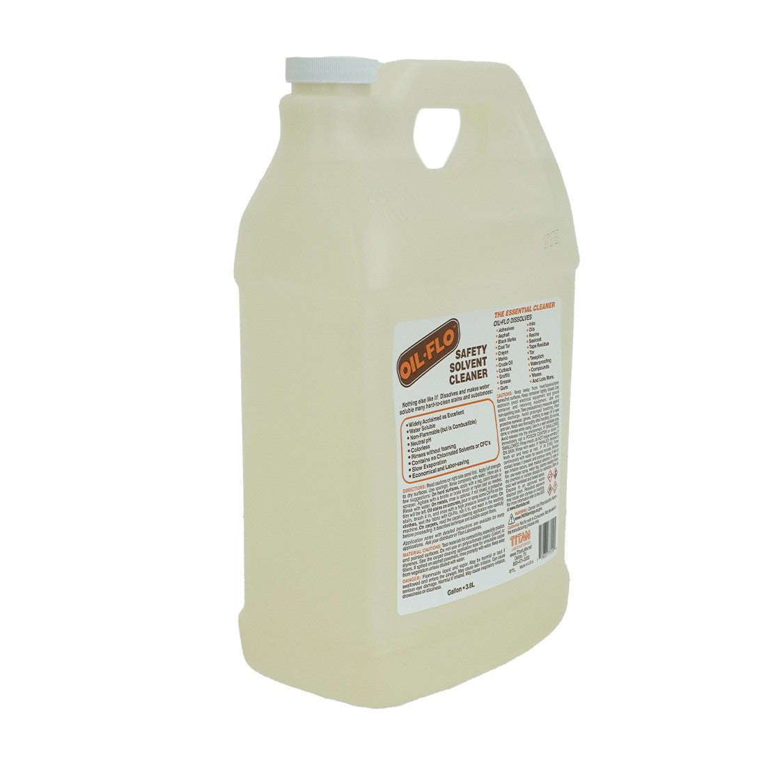 Titan Oil Flo Stain Remover - Powerful Degreaser for Clothes, Carpets & Upholstery | Removes Tough Grease, Oil & Food Stains | Ideal for Home, Garage & Restaurant Use