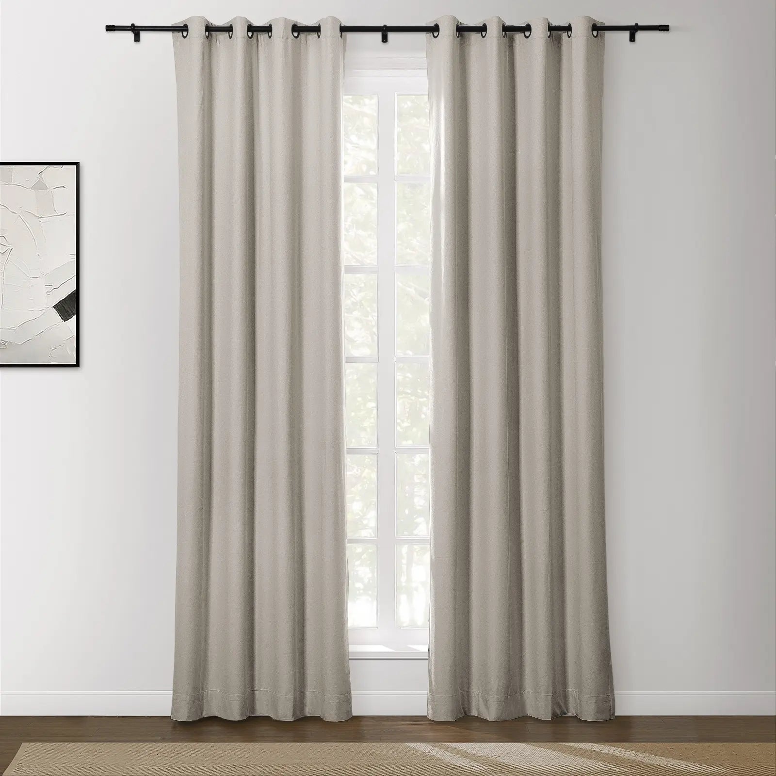 Lila 100% Blackout Curtains with Grommet Top - Light Blocking Window Drapes for Bedroom, Nursery & Home Theater
