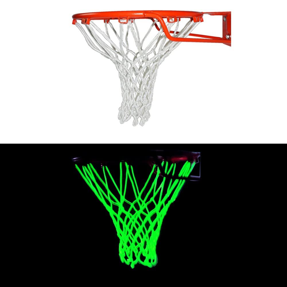 Ochine Glow Basketball Net - Solar Powered Luminous Basketball Hoop Net for Indoor & Outdoor Use - Heavy Duty Nylon Replacement with Nightlight Glow - Perfect for Night Games, Backyard Play, and Driveway Basketball