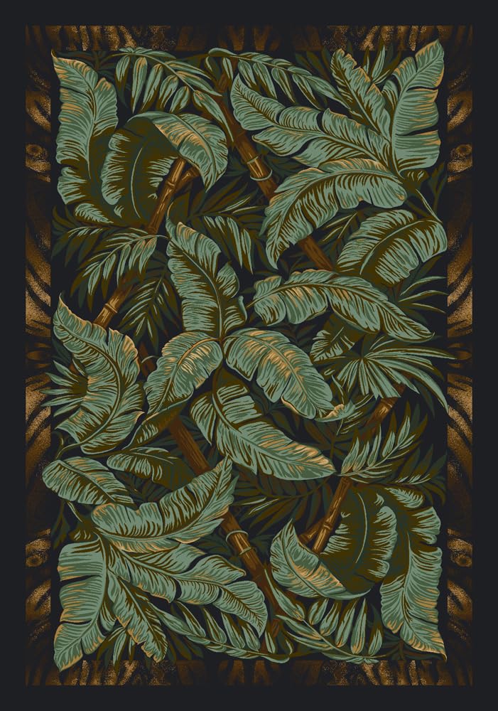 Signature Jungle Fever Ebony Rug - 7'7