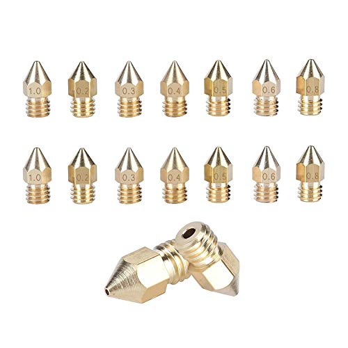 Ender 6 Pro 3D Printer Nozzle Kit - M6 Durable Anti-Rust Nozzles in Multiple Sizes, Long Service Life & Corrosion Resistant for Extruder - Perfect for DIY Printing, Prototyping & Home Projects