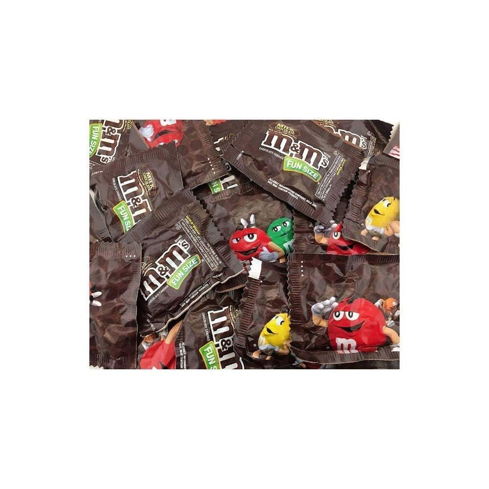 BEEQ M&M's Milk Chocolate Fun Size Candy - Bulk Pack 5 Pounds (5LB) for Halloween, Parties, Office Snacks & Gift Baskets