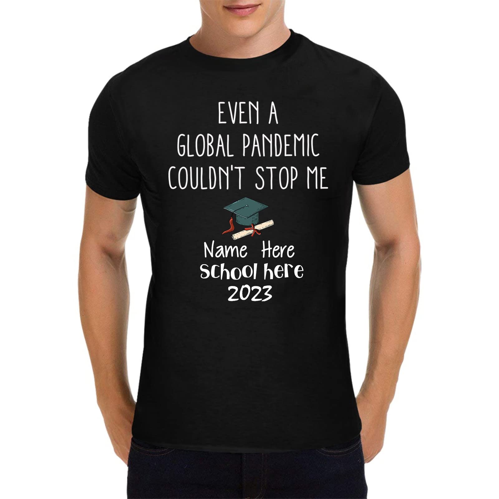 Custom Class of 2023 T-Shirt for Men - Personalized Graduation Gift - 100% Cotton Comfort Fit - Perfect for Graduation Parties & Alumni Reunions