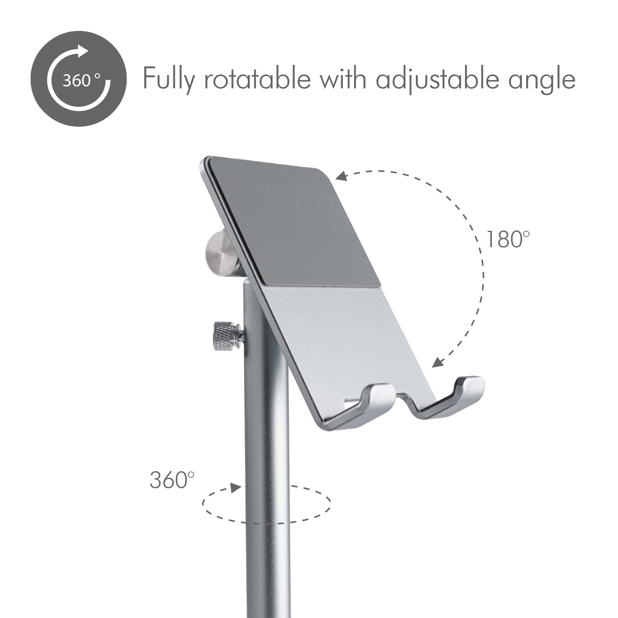 Adjustable Phone Stand for Smartphone & Tablet - Multi-Angle Rotatable Holder, Desk Mount for Office, Home, Reading & Watching Videos | Universal Phone & Tablet Stand for Men and Women