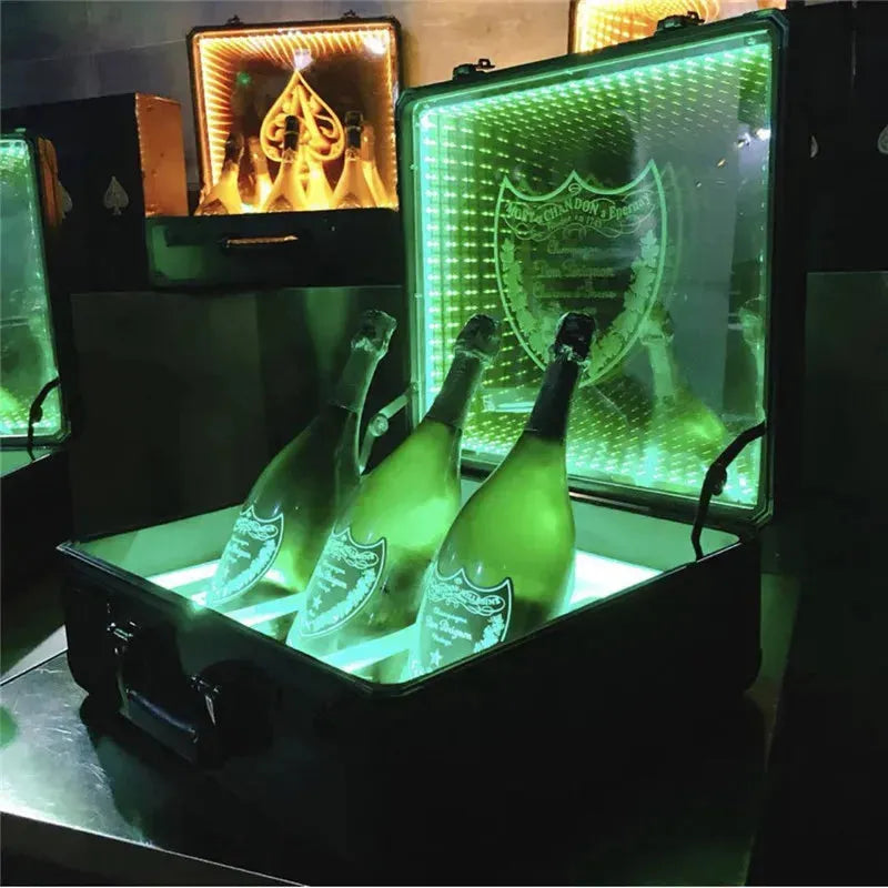 Ace of Spade LED Champagne Display Case - Rechargeable Luminous Bottle Presenter for Nightclub, Party & Lounge | Perfect for VIP Tables, Celebrations & Luxury Events