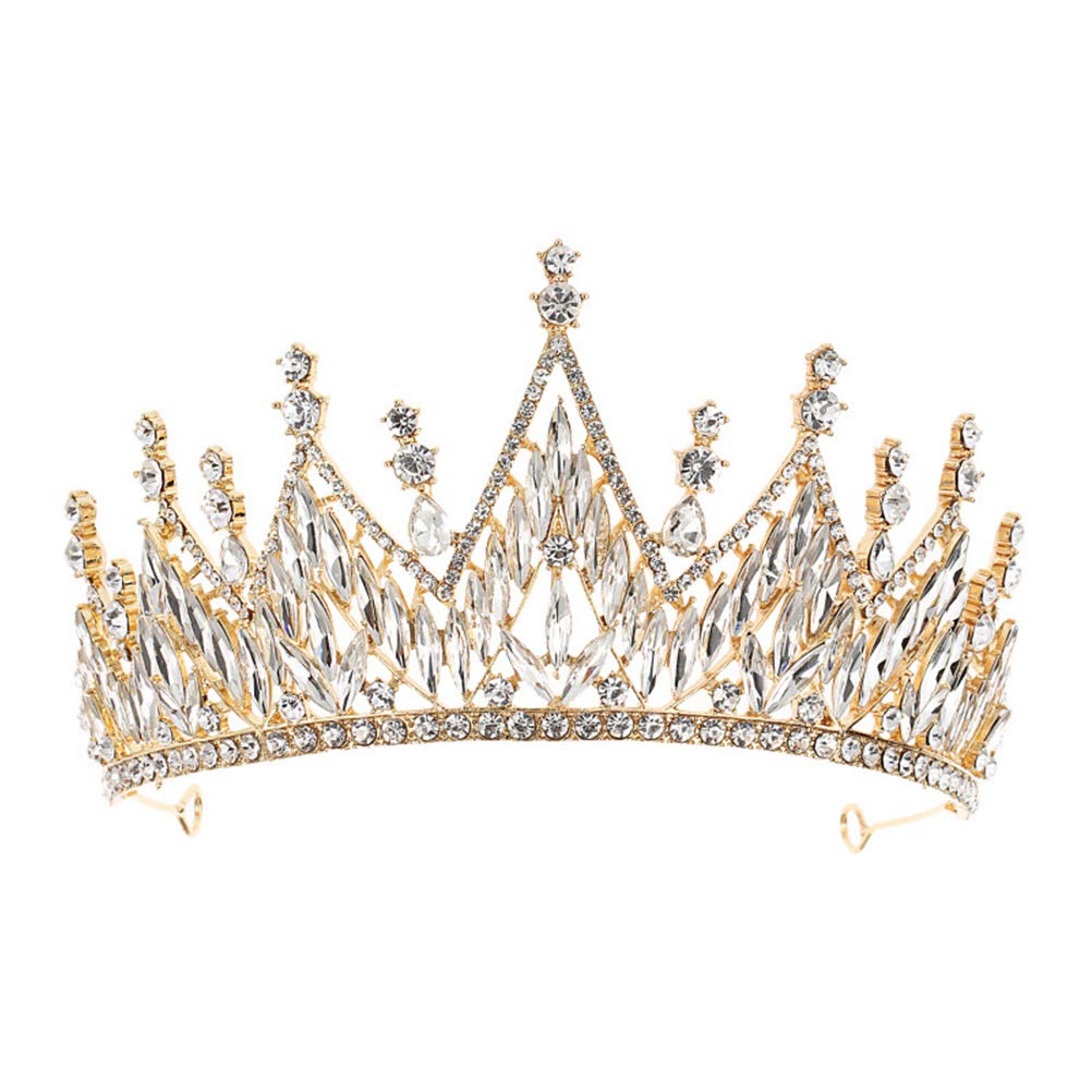 Sparkly Baroque Rhinestone Tiara Headband for Girls - Princess Bridal Wedding Birthday Crown Hair Accessories | Perfect for Royal Parties, Pageants, and Special Occasions