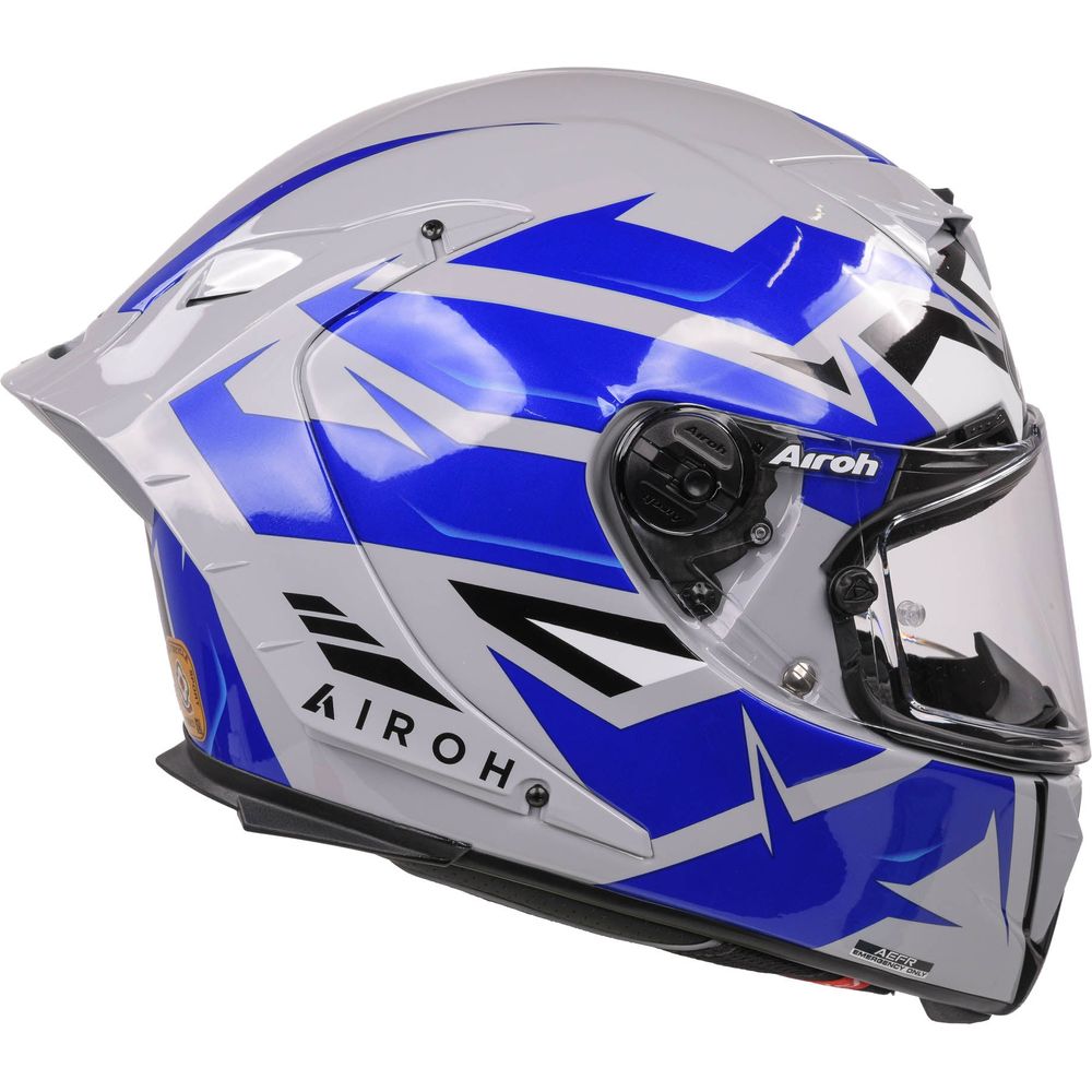 Airoh GP 550 S Wander Gloss Blue Motorcycle Helmet - DOT & ECE Certified for Street Riding, Touring & Adventure Motorcycles