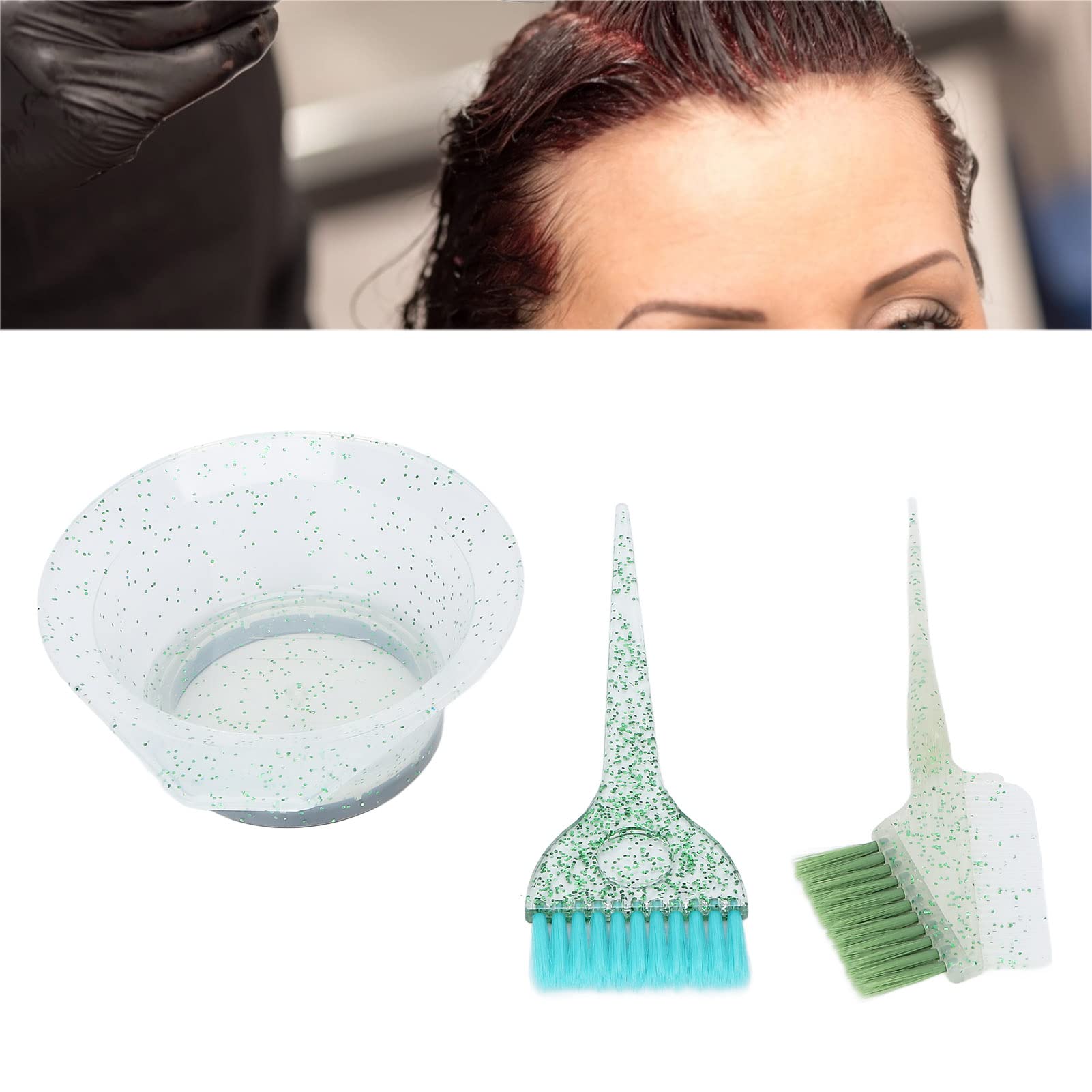 3pcs Professional Hair Coloring Kit with Dye Bowl & Brush - Permanent Hair Dye for Home Use, Salon-Quality DIY Hair Coloring & Styling (Great for Touch-Ups, Highlights & Full Hair Color)