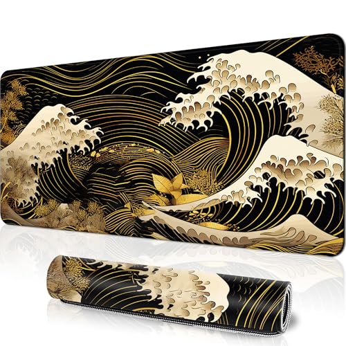 Gold Japanese Sea Wave