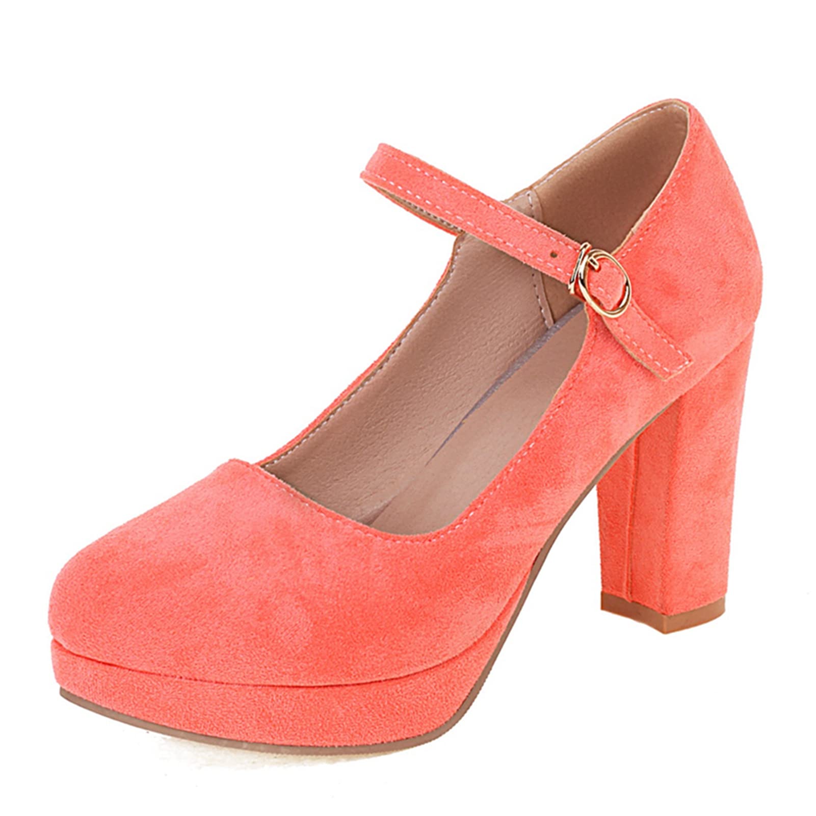 Women's Block Heel Mary Jane Pumps - Round Toe Platform Shoes for Work, Party & Wedding | Comfortable Dress Shoes for Women