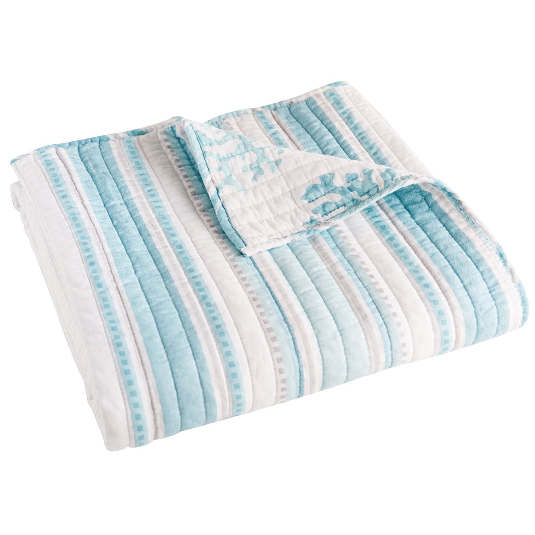 Stylish Cape Coral Stripe Quilted Throw Blanket - Soft & Cozy Bedspread for Couch, Sofa, or Bed - Perfect for Home Decor, Living Room, and Gift Giving