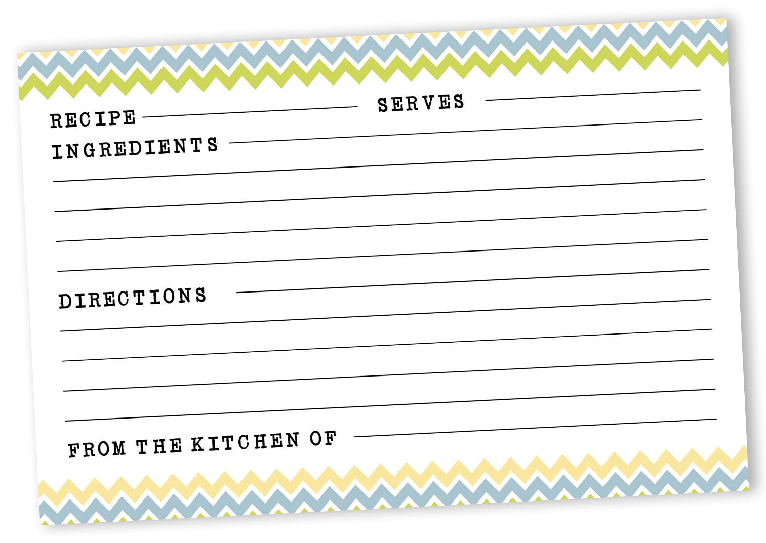 6x4 Inch Single-Sided White Chevron Recipe Cards - Pack of 50 for Wedding, Bridal Shower & Baby Shower - Perfect for Handwritten Recipes, Gift Tags & Party Favors