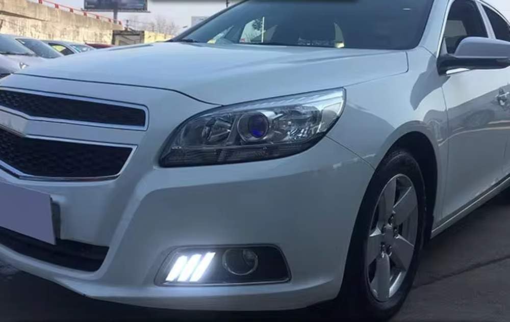 iJDMTOY Switchback LED Daytime Running Light Kit for 2013-2015 Chevrolet Malibu - White/Amber DRL Bezel Assembly with Module Box - 22 LED Lights - Easy Installation for Enhanced Visibility & Style (Perfect for Daily Commuting & Night Driving)