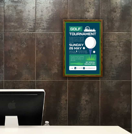 10x20 Designer Wood Snap Frames for Posters with 1 Wide Matboard - Perfect for Home Decor, Office Displays & Art Exhibitions