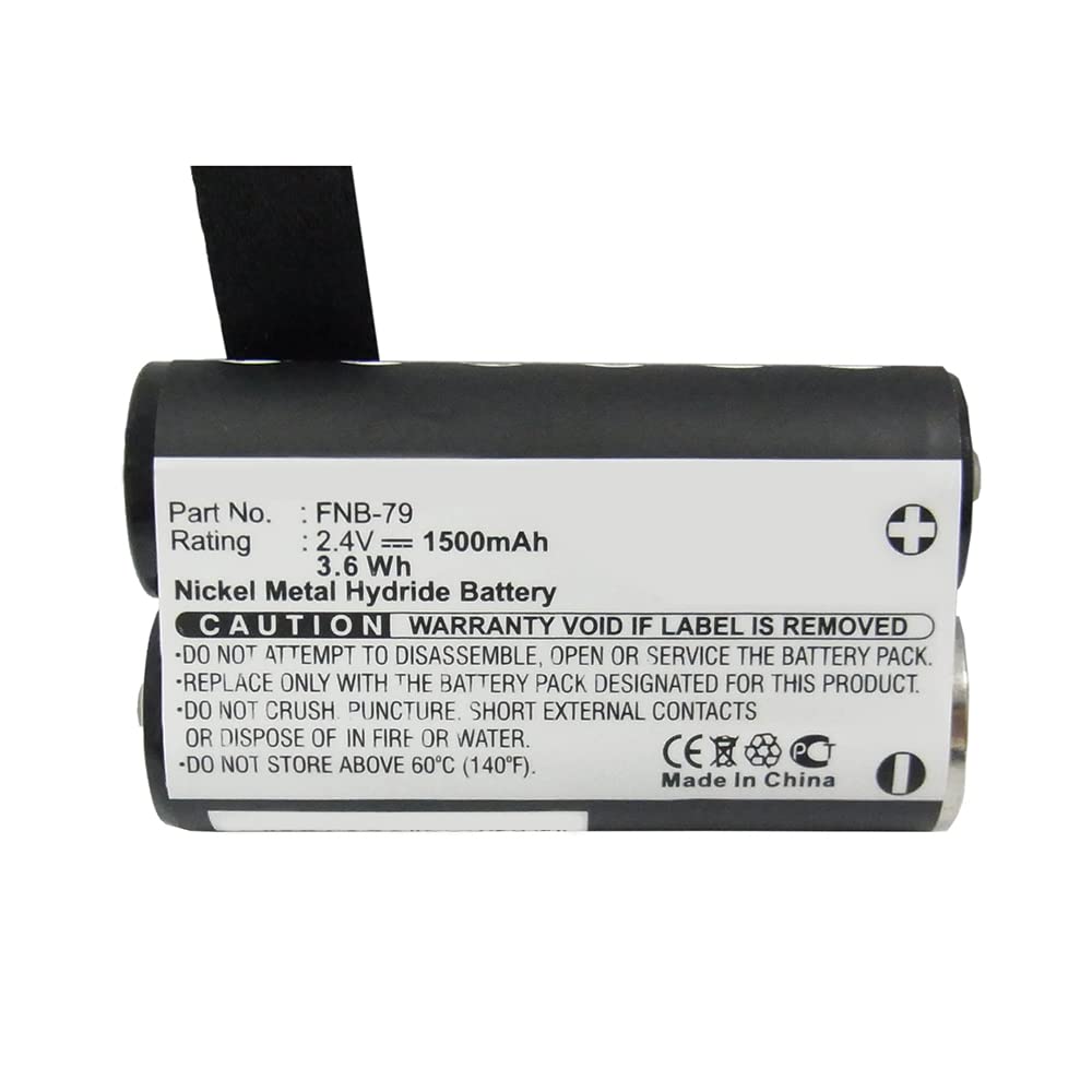 Synergy Digital 2-Way Radio Battery for YAESU FNB-79 - 1500mAh Ni-MH Replacement Battery (2.4V) - High Capacity Walkie Talkie Battery for Outdoor, Hiking, Camping & Emergency Communication