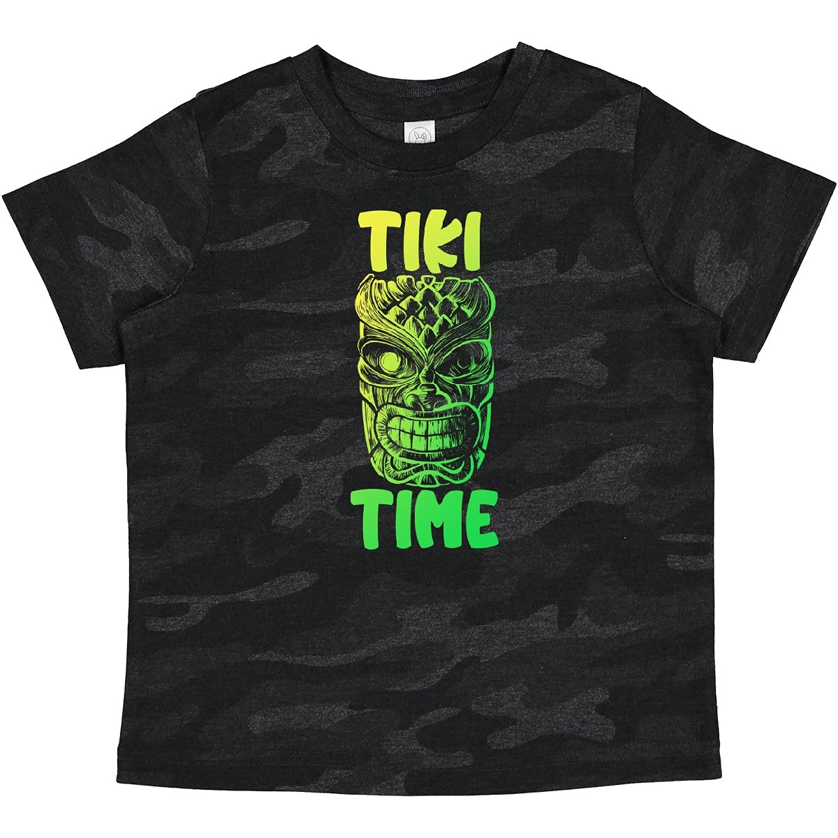 Inktastic Vacation Tiki Time Tiki Mask Grinning Teeth Baby T-Shirt - Fun Hawaiian Themed Outfit for Beach Parties, Luaus & Tropical Vacations