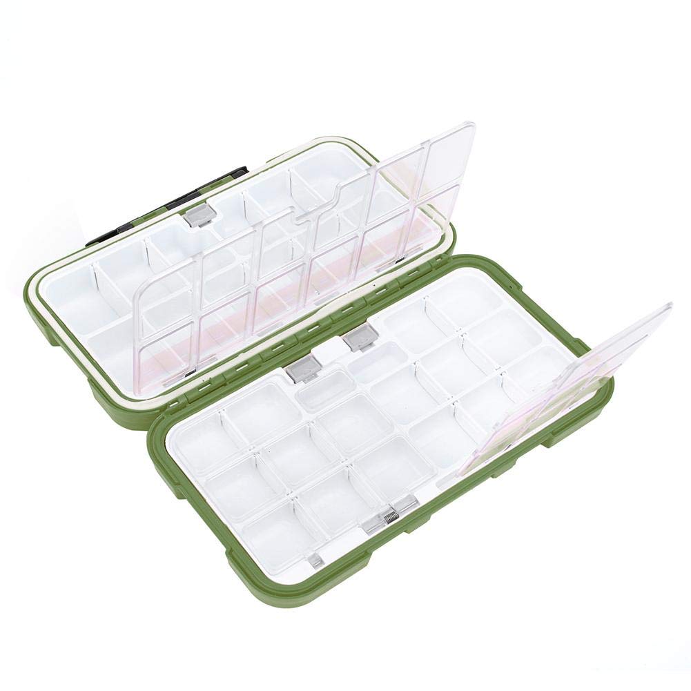 Waterproof Fishing Tackle Box - Bait & Lure Organizer with Hook Storage - Durable Green Container for Freshwater & Saltwater Fishing Trips