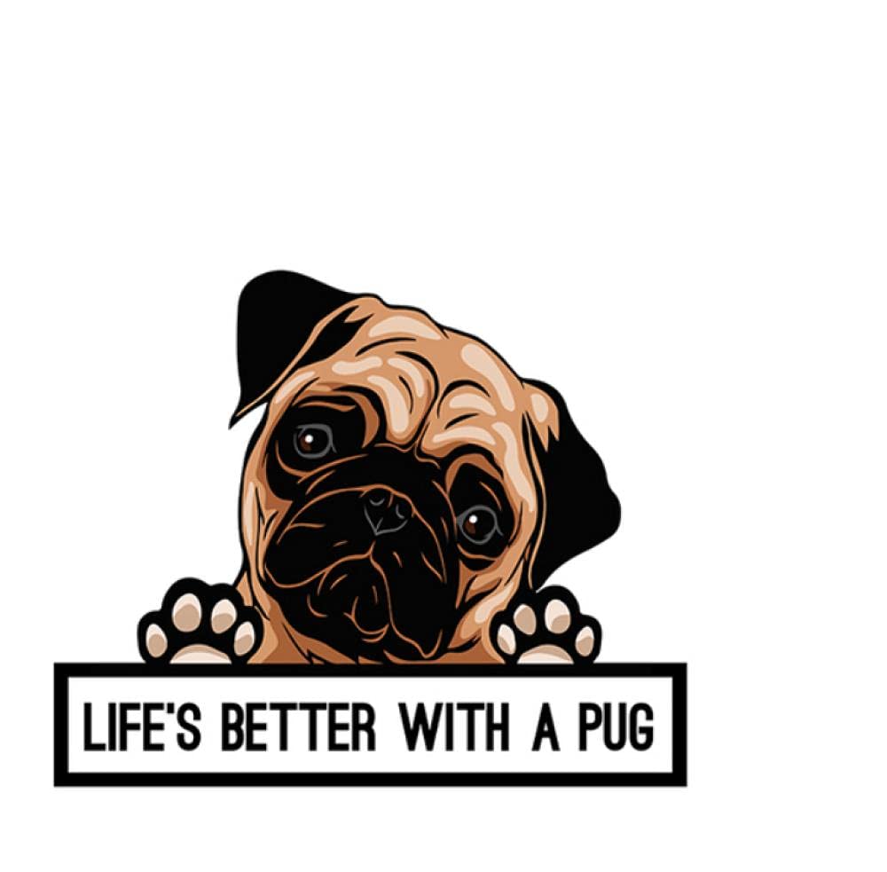 Funny Pet Dog Car Stickers - 18X23Cm Cute Cartoon Puppy Decals for Car Body & Window - Auto Decoration Accessories for Car Lovers - Perfect for Personalizing Your Vehicle & Showcasing Your Love for Pets