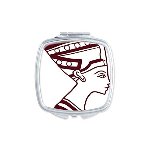 DIYthinker Egyptian Abstract Totem Side Portrait Fresco Mirror - Portable Compact Pocket Makeup Mirror with Double Sided Glass for Travel, Home Vanity & On-the-Go Touch Ups