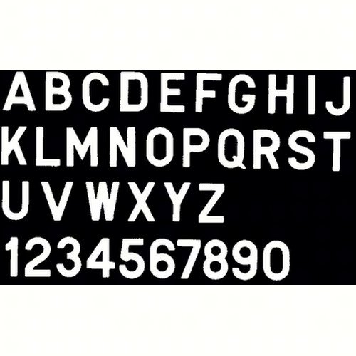 Bernard Engraving PS30W6 - 3 Inch White Letter Stickers for DIY Crafts, Home Decor, and Office Organization - Self-Adhesive Vinyl Labels for Scrapbooking, Mailboxes, and Storage Bins