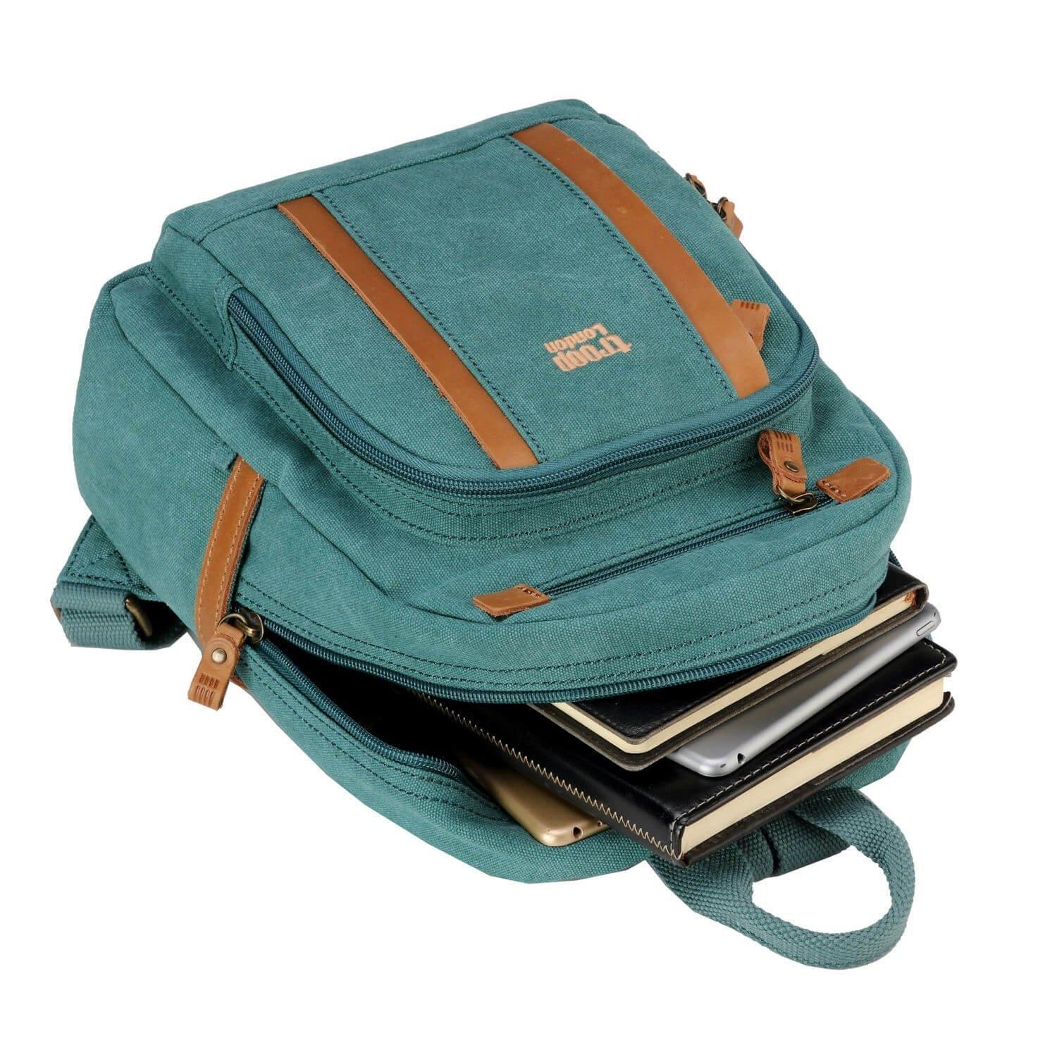 TRP0255 Troop London Classic Canvas Backpack Small - Durable School & Travel Backpack for Men & Women - Perfect for College, Commuting & Outdoor Adventures