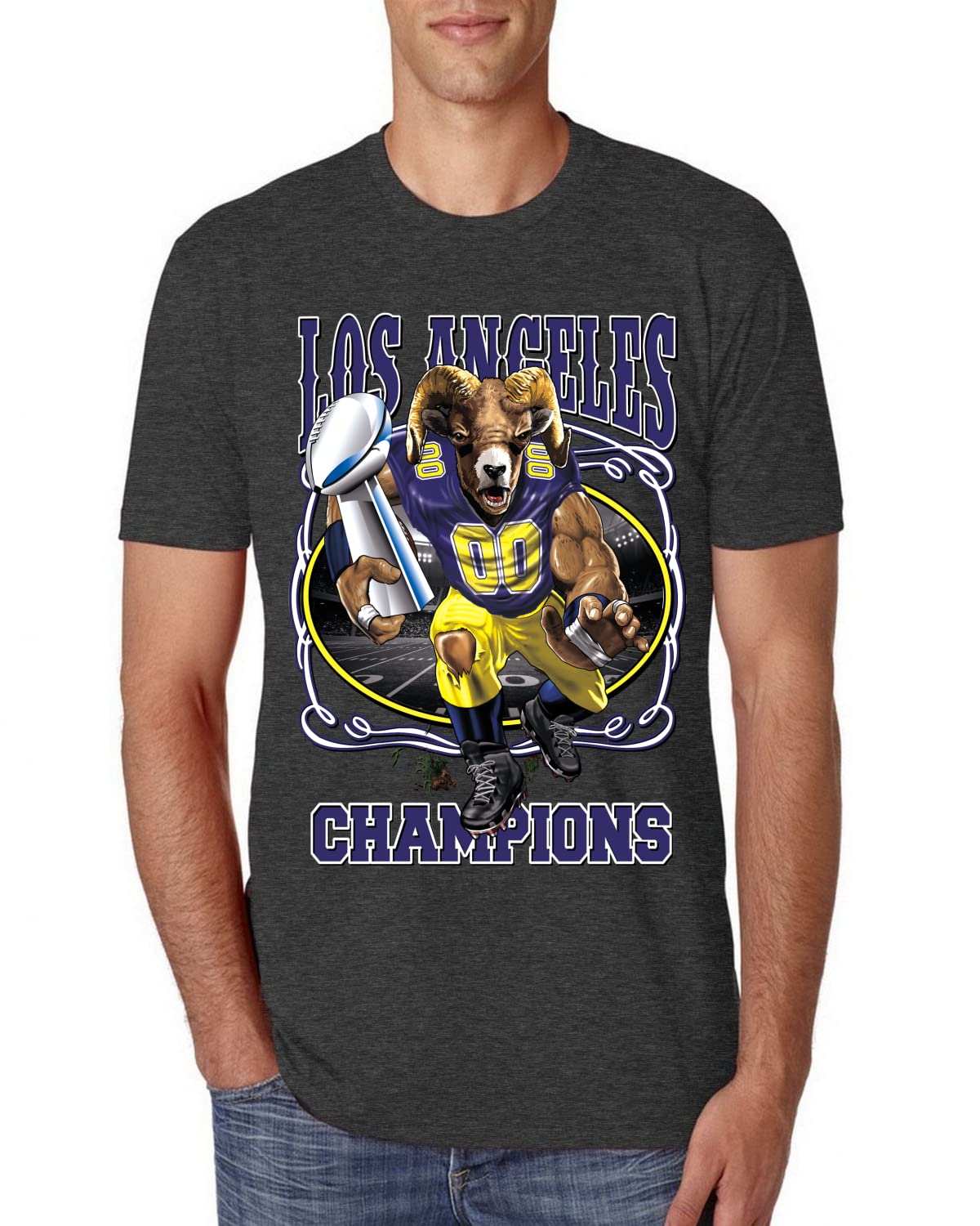Premium Vintage Black Tri-Blend T-Shirt for Men - Fantasy Sports Graphic Tee - Soft Comfortable Casual Wear for Game Day & Everyday Use