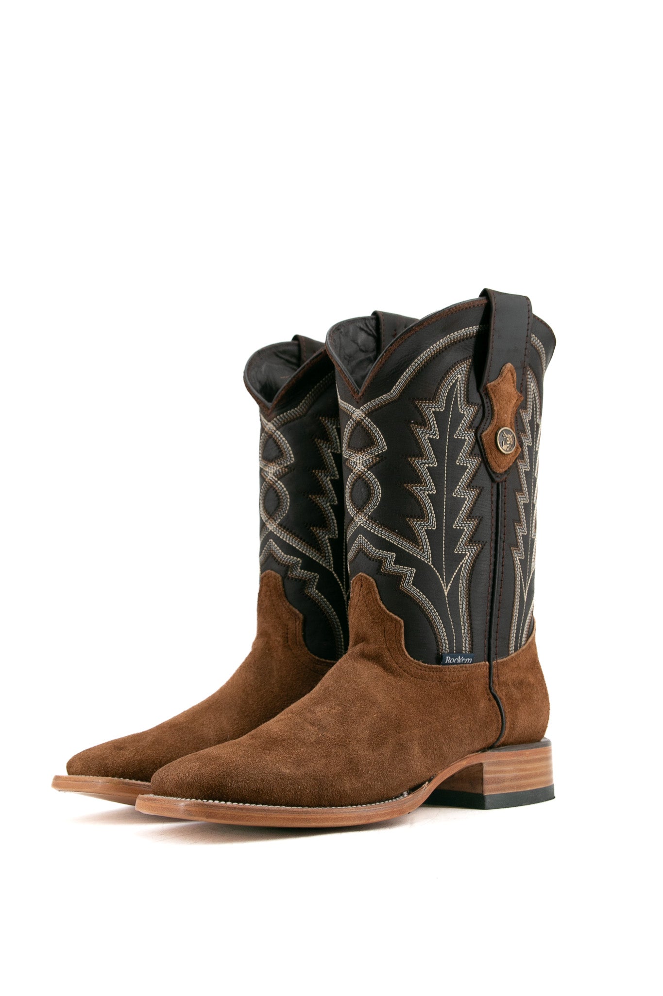 Luke Suede Square Toe Cowboy Boots for Men - Western Style Leather Boots with Comfortable Cushioning | Perfect for Rodeo, Country Music Festivals & Outdoor Adventures