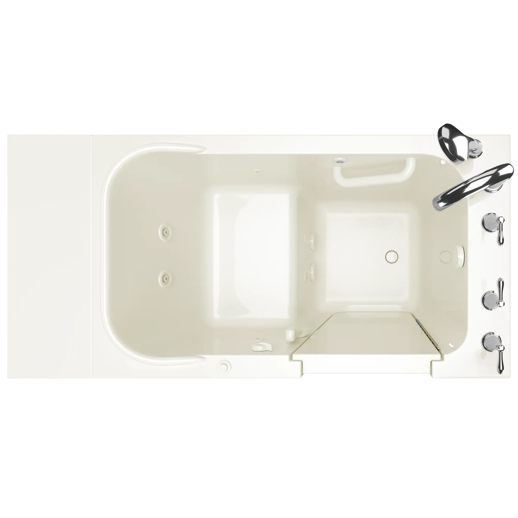 28x48 Inch Gelcoat Walk-In Bathtub with Right Hand Door & Drain - Ideal for Elderly & Mobility Accessible Bathroom Safety