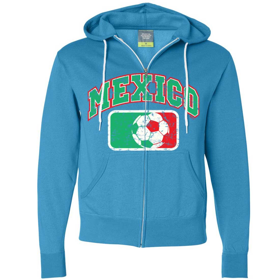 Vintage Mexico Soccer Team Zip-Up Hoodie - Retro Futbol Jacket for Men & Women - Perfect for Game Day, Casual Wear & Fan Apparel