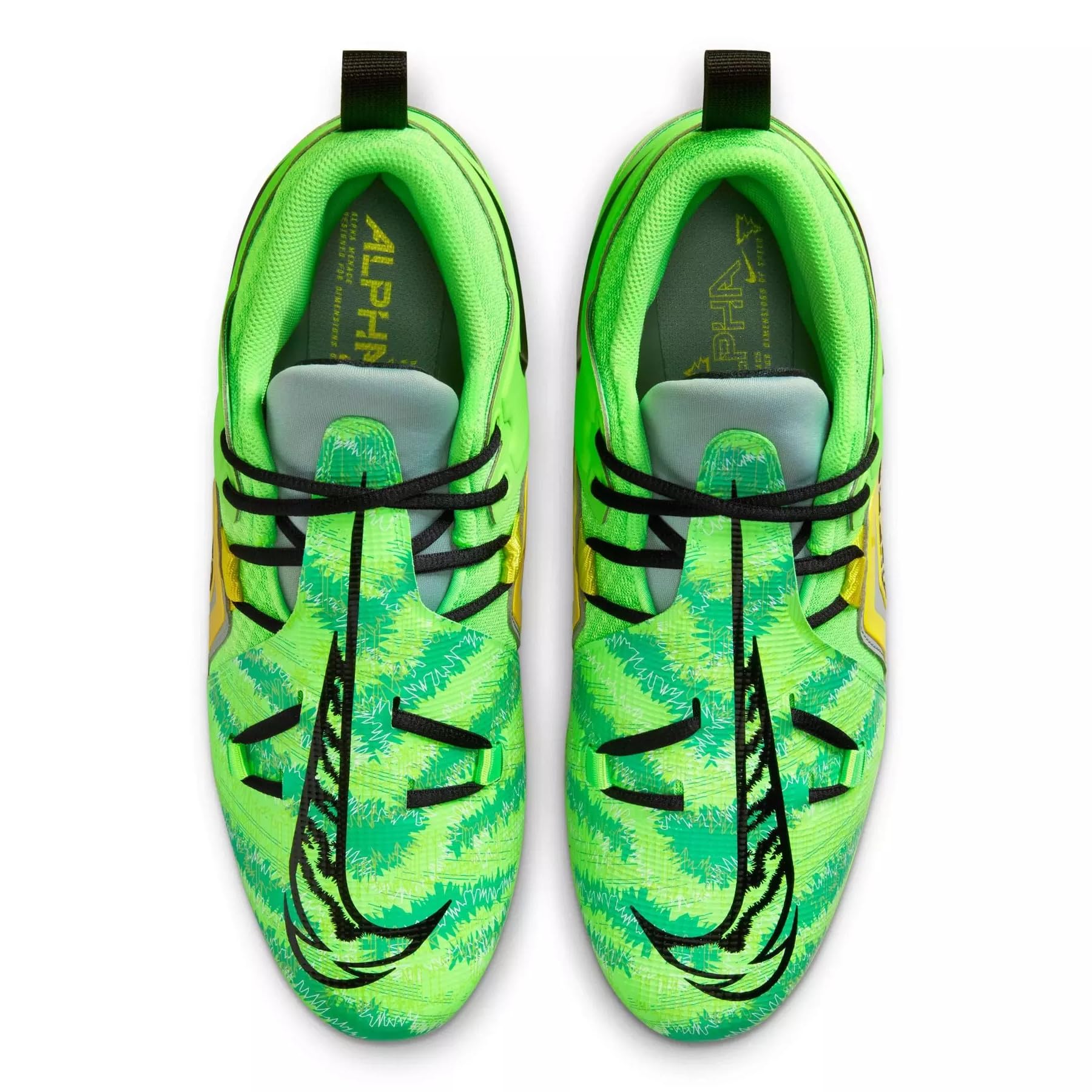 Nike Alpha Menace Pro 3 Football Cleats for Men - Green Strike/Mica Green/Opti Yellow/Black - Size 12 US - Lightweight & Durable for Field Performance, Training & Games