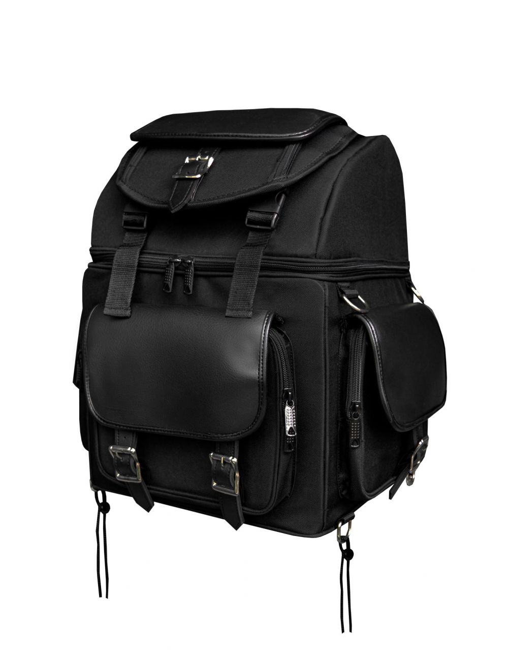 Durable Round Motorcycle Sissy Bar Bag - 96L Large Capacity Waterproof Storage for Cruiser & Chopper Bikes - Perfect for Long Rides, Road Trips & Motorcycle Camping