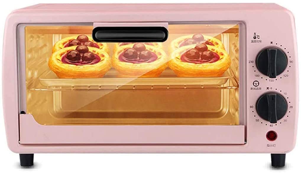 ZHOUSILIN 9L Mini Oven - 600W Electric Countertop Oven with Adjustable Temperature Control, 60-Minute Timer & Double Glass Door - Perfect for Baking, Roasting & Toasting in Small Kitchens, Dorms or RVs (Size A/B)