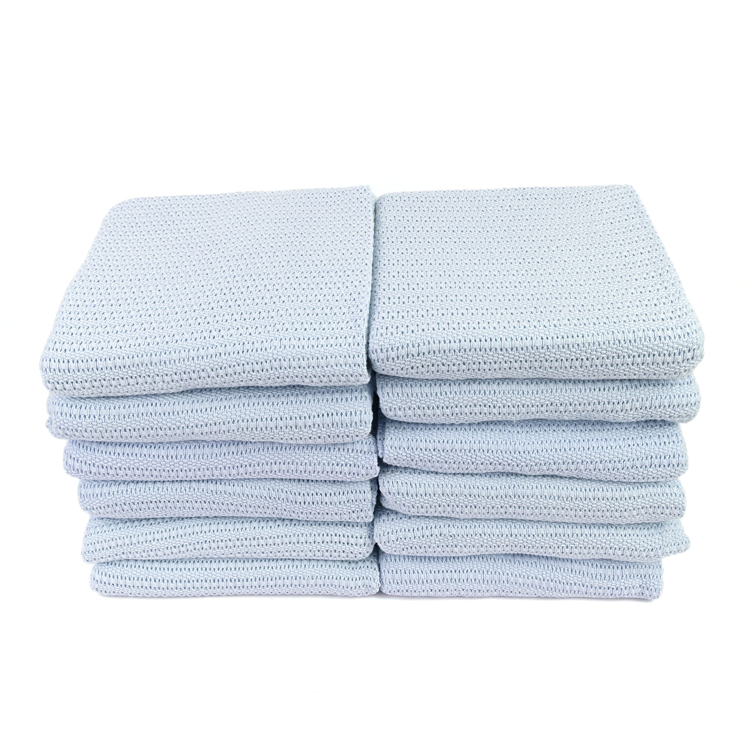 12-Pack Soft Cotton Knit Baby Blankets (36