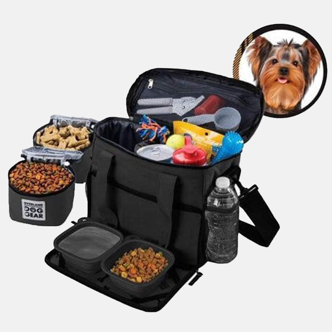 Premium Black Mobile Dog Gear Weekend Away Bag - Durable Travel Pet Carrier for Dogs, Perfect for Camping, Hiking & Road Trips