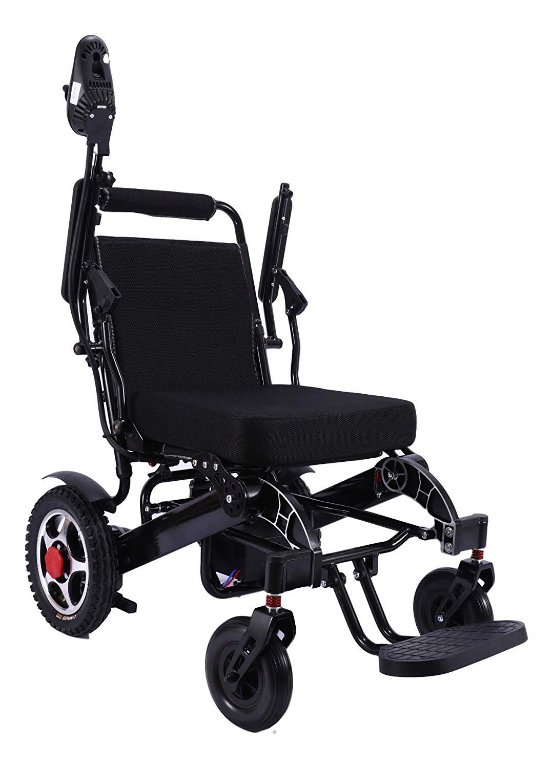 Lightweight Folding Power Wheelchair - Heavy Duty Portable Electric Mobility Scooter with Aerospace Aluminum Frame | Ideal for Travel, Shopping & Indoor/Outdoor Use