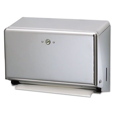 San Jamar T1950XC Mini C-Fold or Multifold Paper Towel Dispenser - Compact & Hygienic for Restrooms, Kitchens & Offices - SANT1950XC
