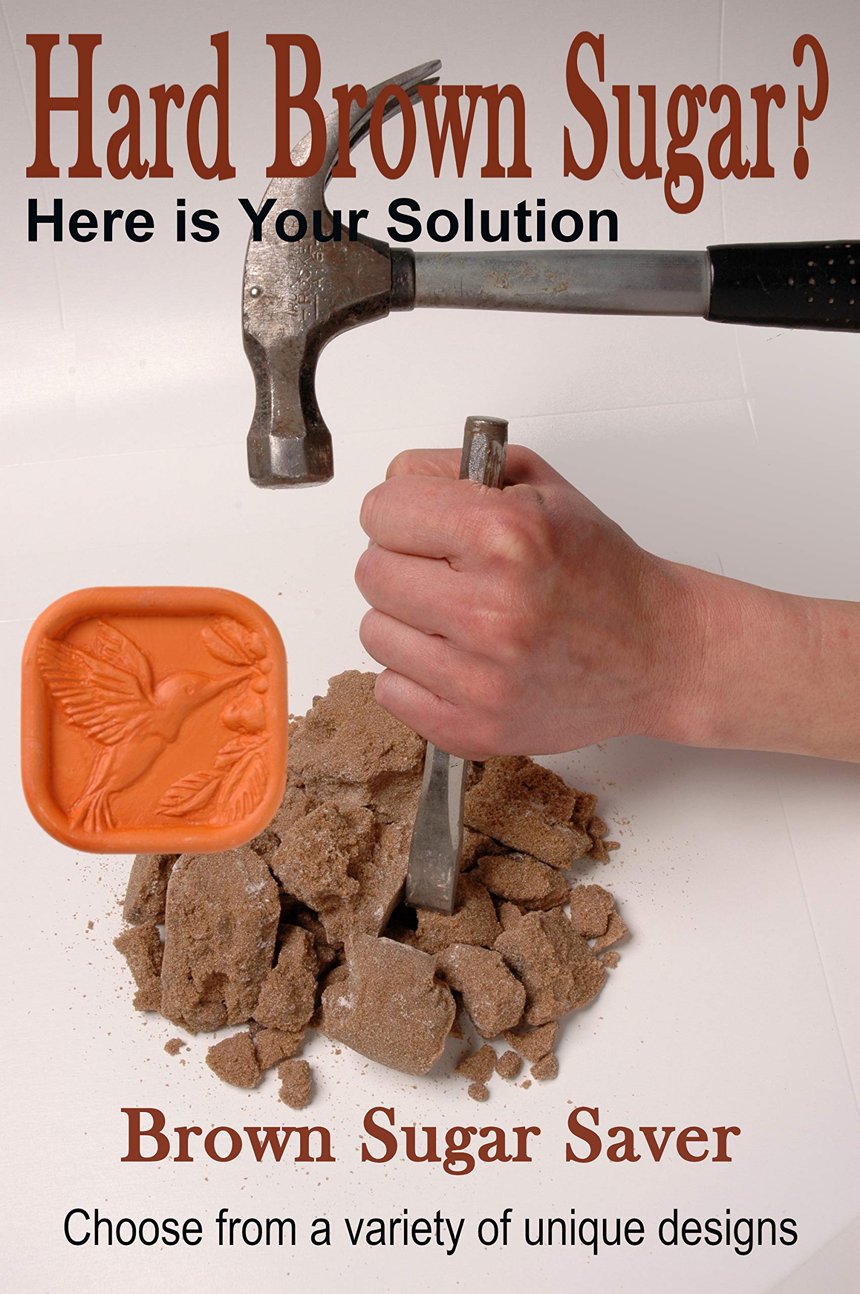 JBK Terra Cotta Brown Sugar Saver - Natural Clay Moisture Absorber for Food & Snacks - Keep Brown Sugar Soft & Snacks Crisp