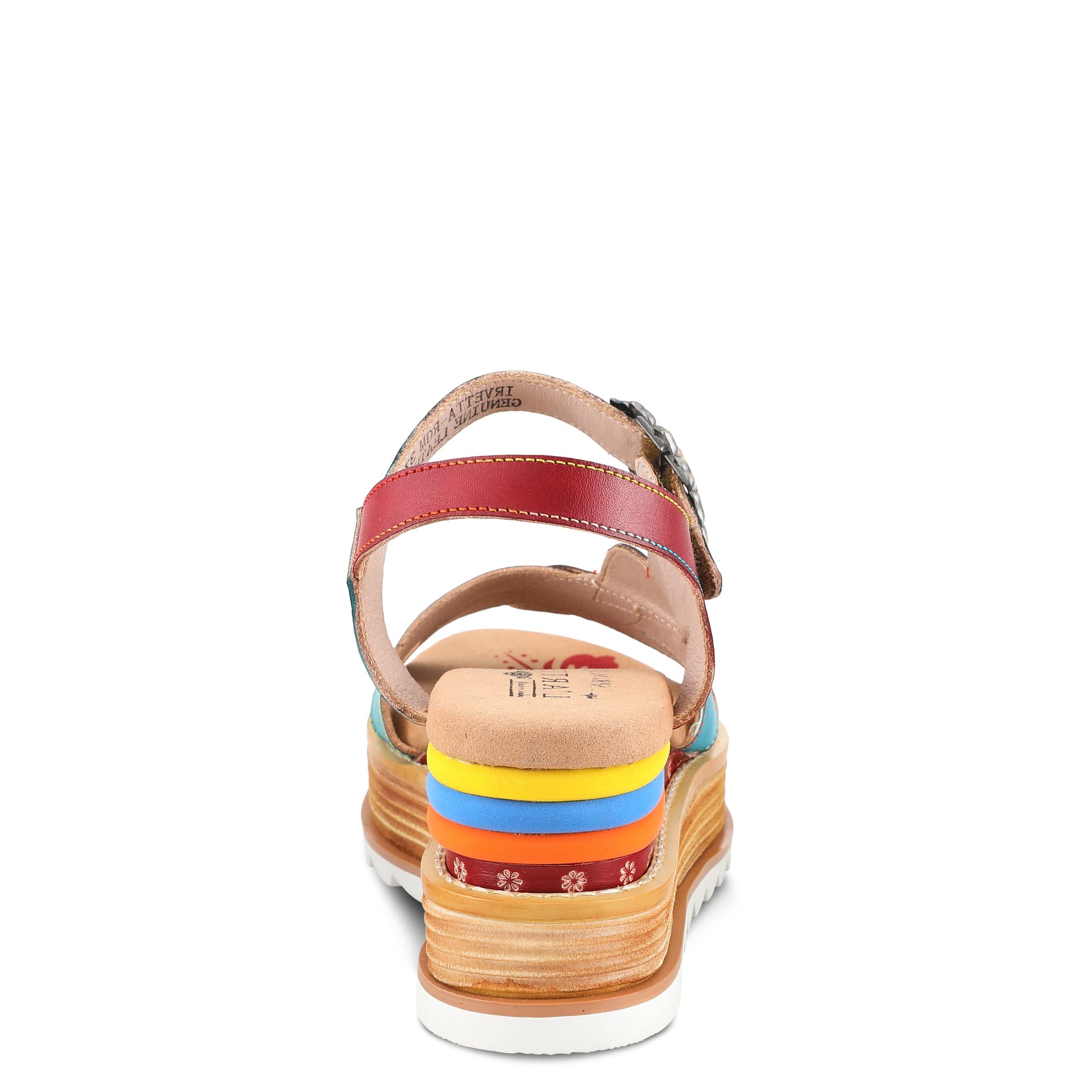 Spring Step L'Artiste Women's Irvetta Comfort Wedge Sandals - Breathable Summer Shoes for Beach, Walking & Casual Outfits