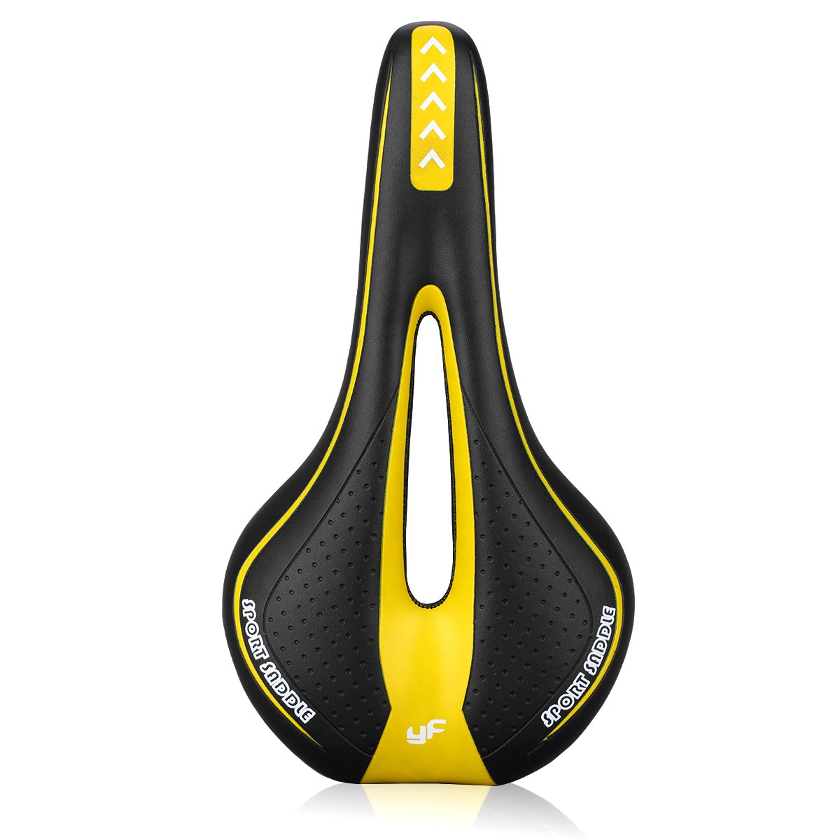 **Breathable Comfortable Mountain Bike Saddle with Central Relief Zone - Ergonomic Design for Road & MTB - Reduce Fatigue for Long Rides & Commuting**