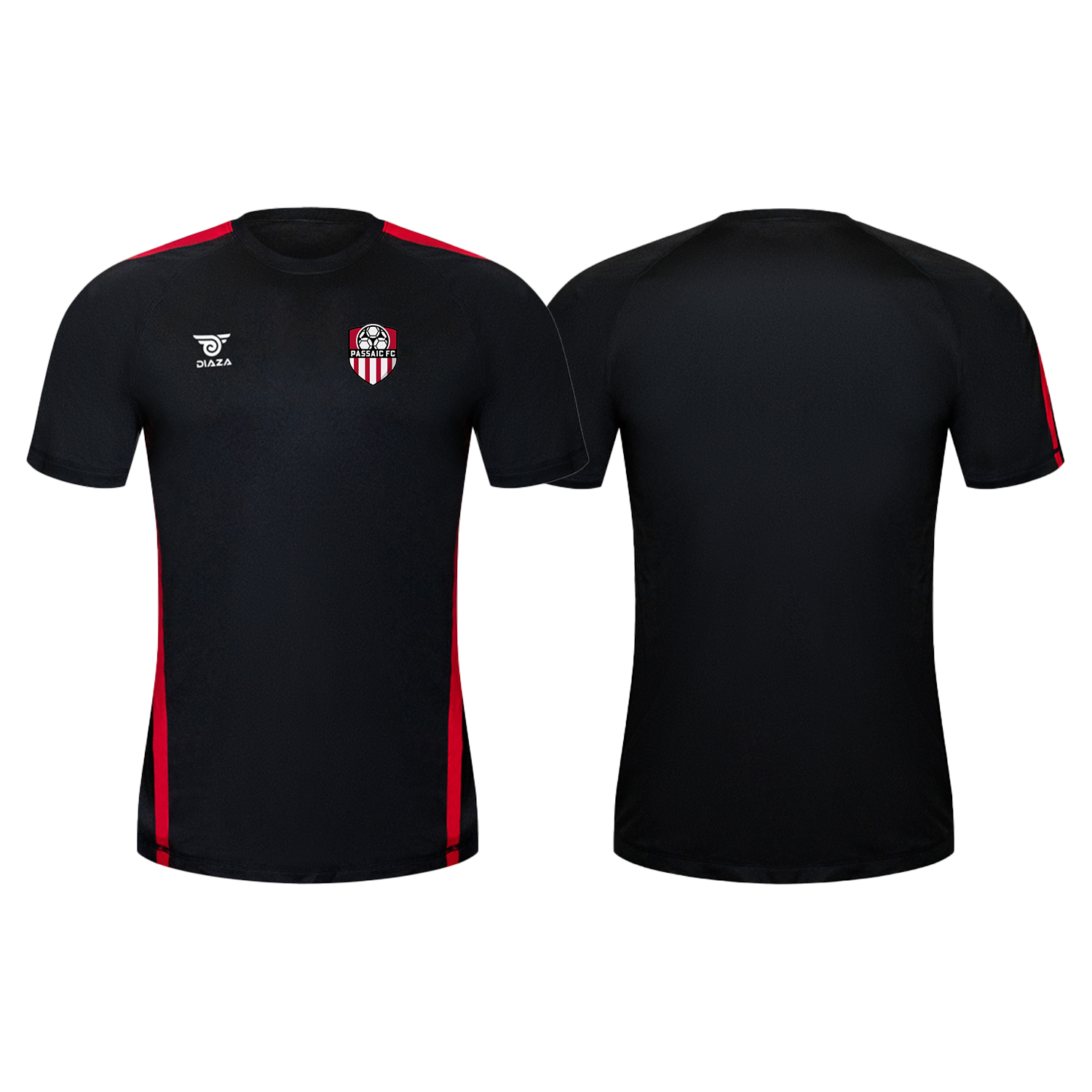 Passaic FC City Training Jersey - Black & Red Soccer Shirt for Men - Perfect for Practice, Games & Fan Support