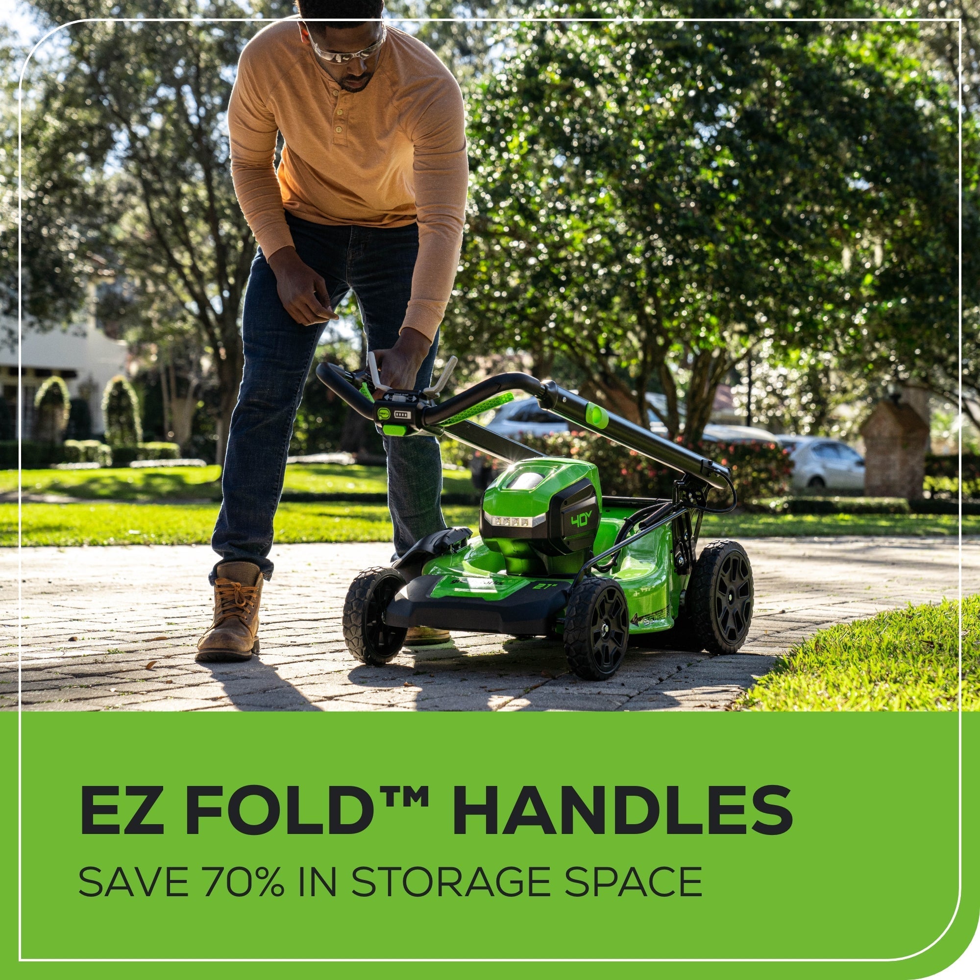 40V 21-Inch Cordless Self-Propelled Lawn Mower with 5.0Ah Battery & Charger - 3-Piece Combo Kit for Effortless Yard Maintenance - Perfect for Large Lawns, Backyards, and Landscaping Projects
