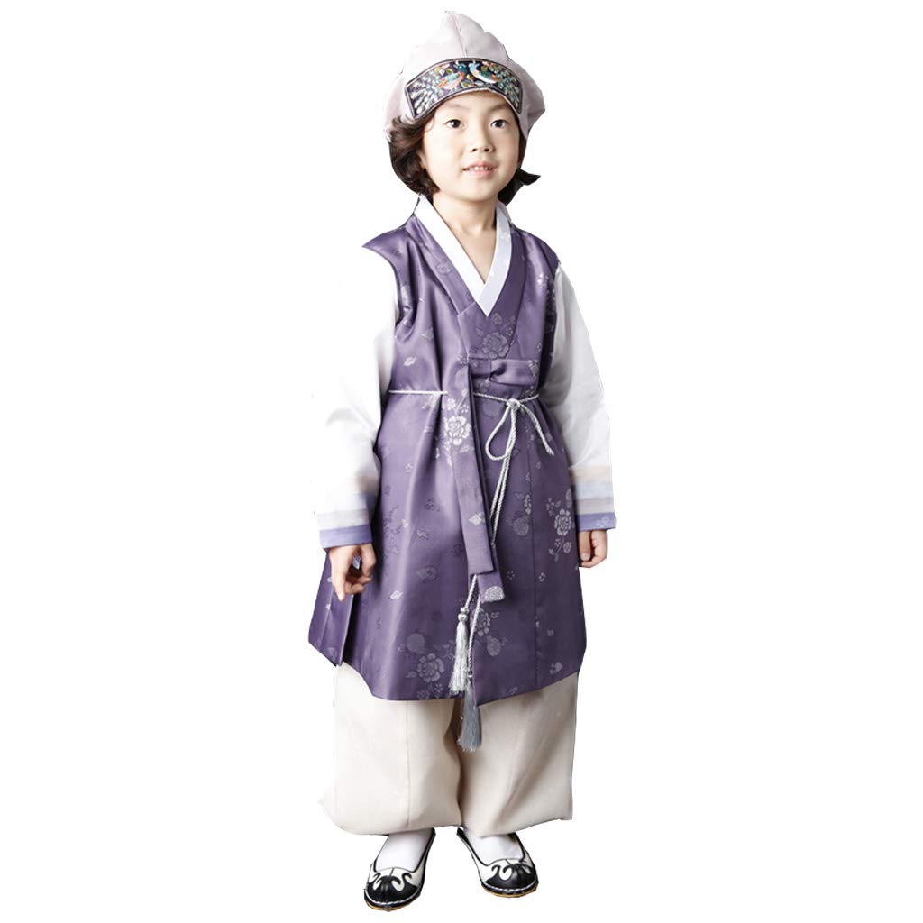 Korean Hanbok Traditional Outfit for Boys - Top, Vest & Pants Set | Baby Boy's Birthday, New Year, Thanksgiving & Festival Costume | Perfect for Cultural Events, Photo Shoots & Special Occasions