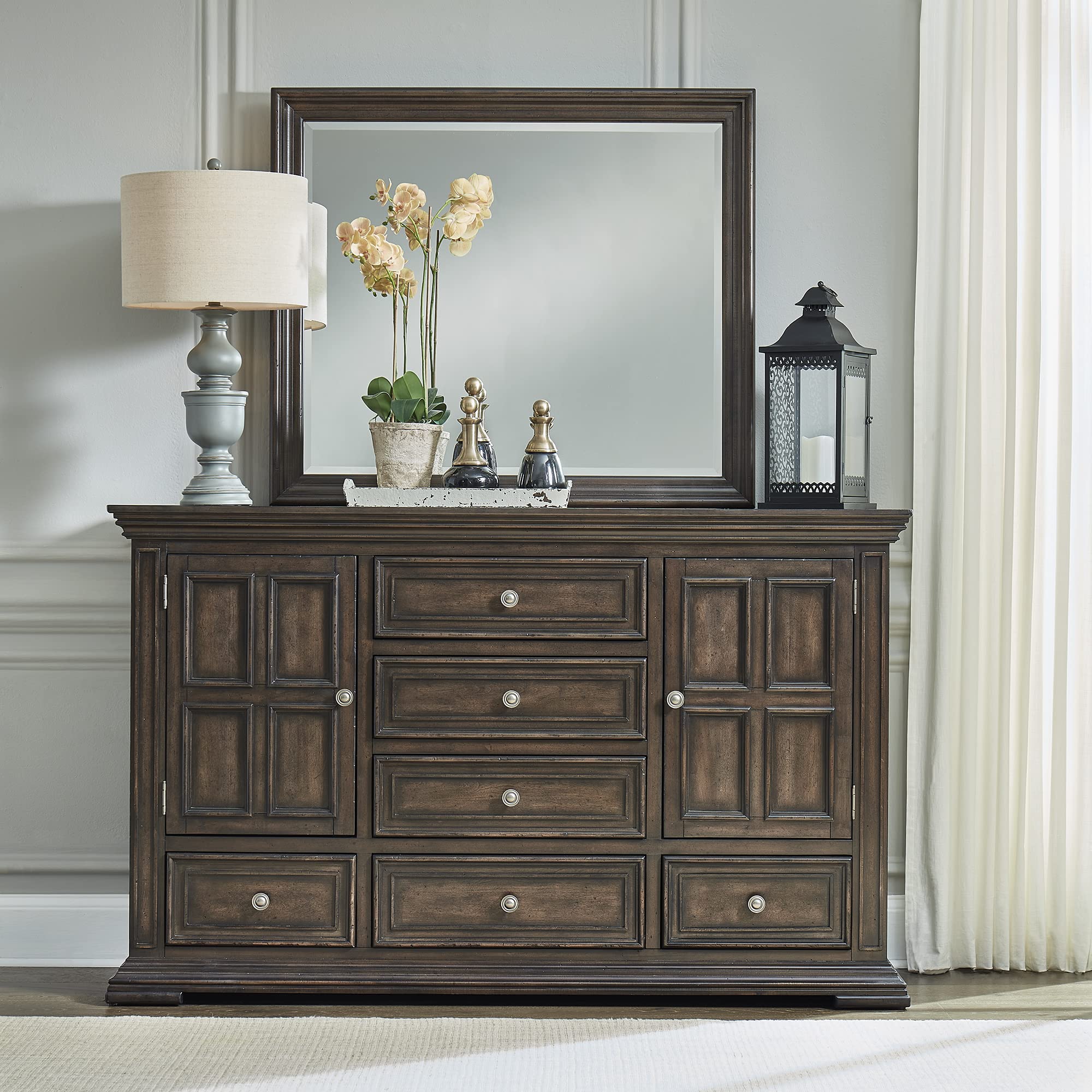 Big Valley Dresser & Mirror Set - 68