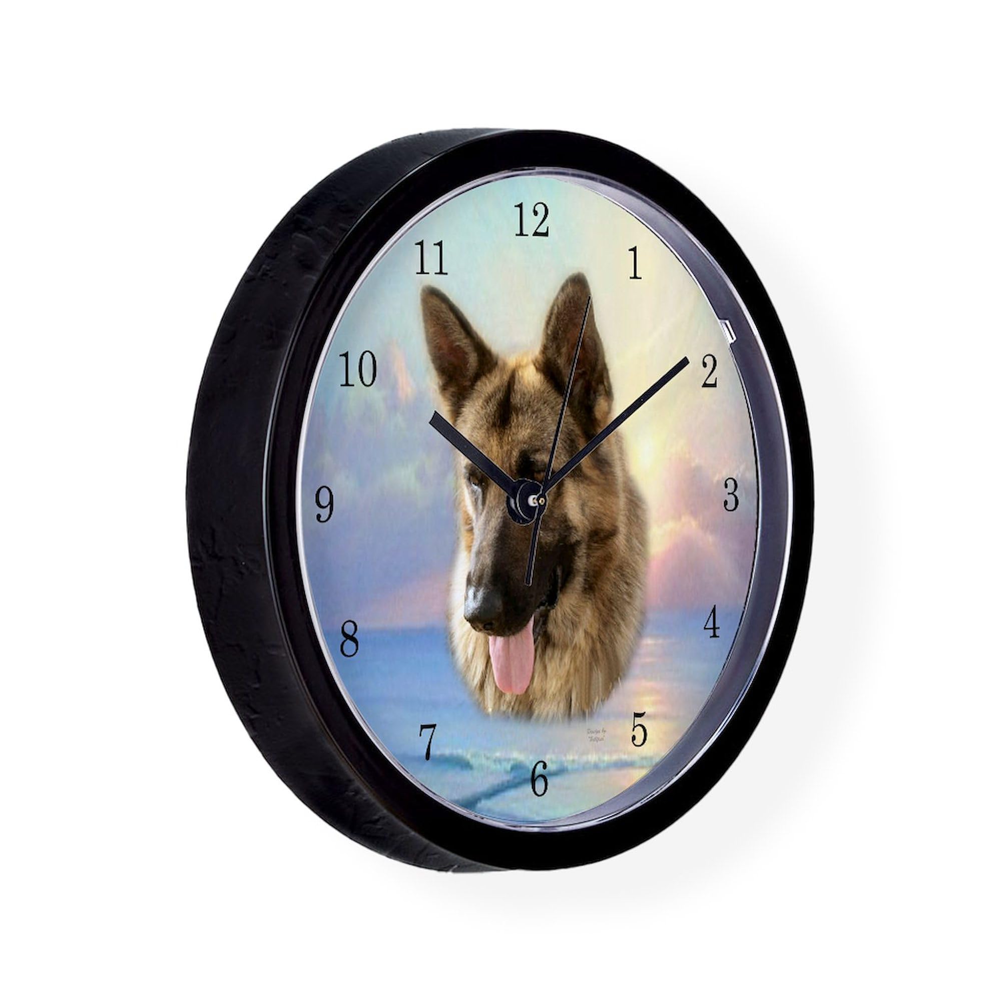 German Shepherd Wall Clock - 10 Inch Decorative Clock for Living Room, Kitchen, or Office | Perfect Pet Lover Gift & Home Decor