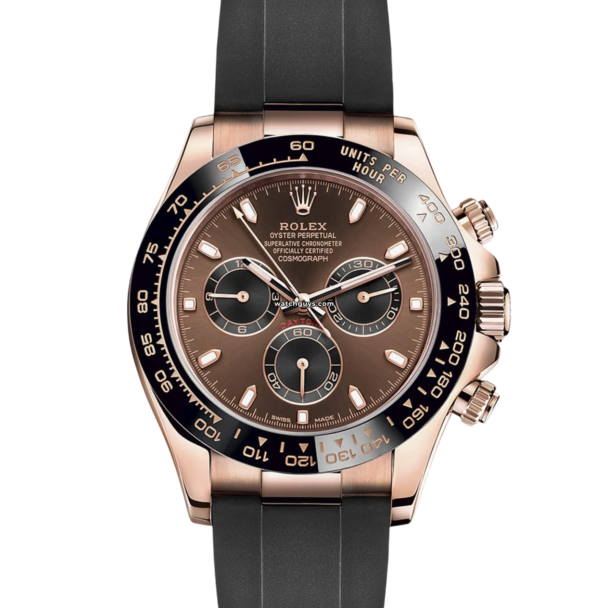 Rolex Daytona 116515LN Men's Watch - 18k Rose Gold Chocolate Dial with Oysterflex Bracelet - Luxury Chronograph Timepiece for Business, Gifting & Special Occasions